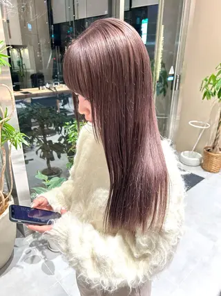 ロング カラー 風香🪼レイヤー カット/艶カラーのヘアスタイル