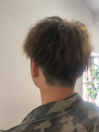 ショート パーマ メンズ 塔崎 りこのヘアスタイル