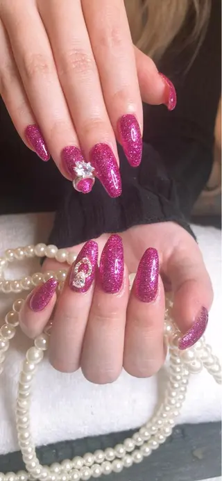 セミロング ネイル 長さ出し専門 nynaのネイルデザイン