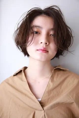 ショート カラー パーマ ヘアアレンジ 山下 直人のヘアスタイル