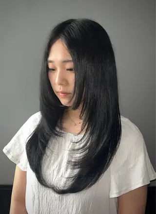 ロング カラー 暖色カラー/レイヤー ☻ miyuuのヘアスタイル