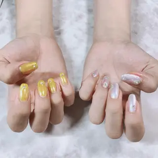 ネイル マジョリカ ブルーのネイルデザイン