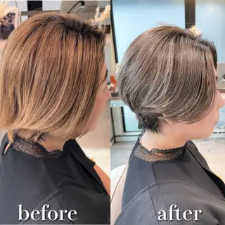 ショート カラー GO TODAY シェアサロン 原宿Verno店所属・髪質改善/ブリーチ/ ボブ特化/よしきのヘアスタイル