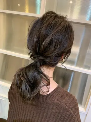 セミロング カラー 柔らかいヘア/ 東徳嶺 みくのヘアスタイル