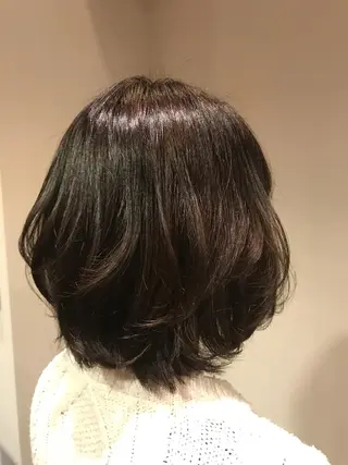 ミディアム カラー ひろせ かなのヘアスタイル