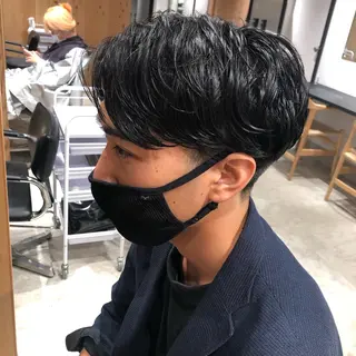 ショート カラー パーマ ヘアアレンジ メンズ パーソナルカラー合わ せたカラー🤍なつみのヘアスタイル