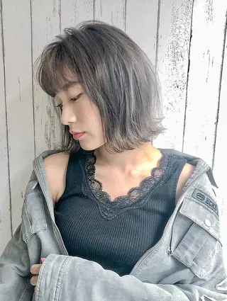 ミディアム カラー 【ニュアンスカラー・ 髪質改善】スズキカナのヘアスタイル