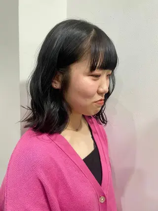 ミディアム カラー noa / 郡山ボブ /透明感カラー🤍のヘアスタイル