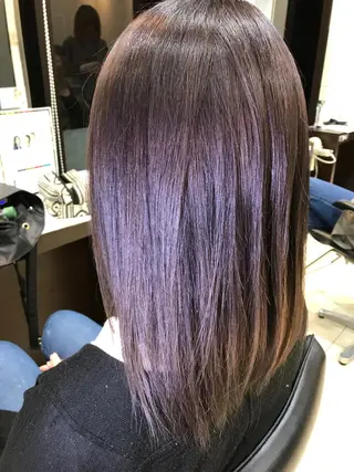 セミロング カラー 関口 友行のヘアスタイル