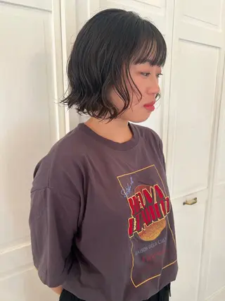 パーマ ブリーチカラー🎀 韓国風/寺門美優のヘアスタイル