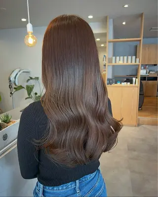 ロング カラー パーマ ヘアアレンジ メンズ 透明感カラー／ 新潟万代/池野里衣のヘアスタイル