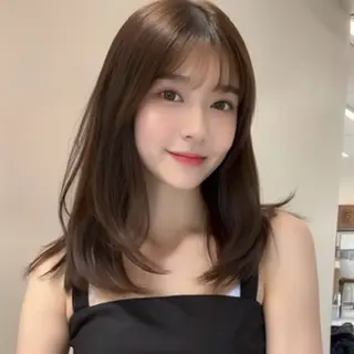 ミディアム カラー ヘアアレンジ 日本一の小顔カット/ ボブ/顔周り/韓国のヘアスタイル