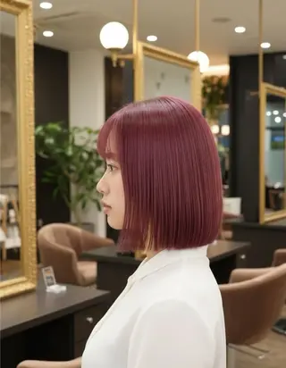 ミディアム 茶谷 沙穂のヘアスタイル