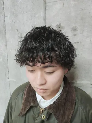 ショート メンズ パーマ 【メンズ専門】 田口雄也のヘアスタイル