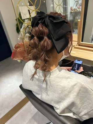 ヘアアレンジ 下妻 カラーエクステ難波のヘアスタイル