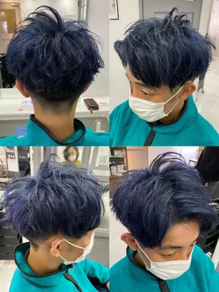 ショート カラー パーマ ヘアアレンジ メンズ 🔥メンズパーマ特 化🔥渡辺一翔🔥のヘアスタイル