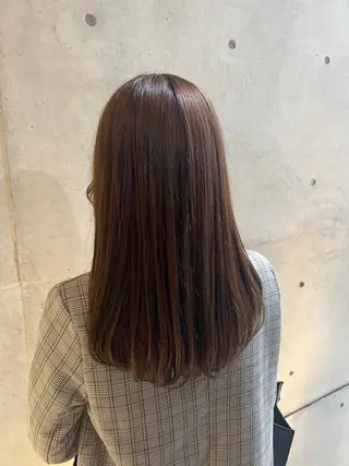 セミロング 與座 小遥のヘアスタイル