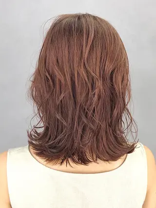 ミディアム カラー パーマ ヘアアレンジ ITbyALBUM 浦和店のヘアスタイル
