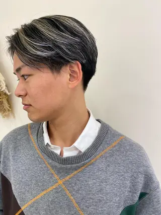 カラー メンズ 髪質改善/白髪ぼかし レイヤー 🌱千咲季のヘアスタイル