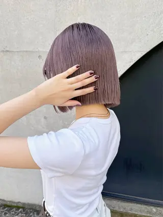 ショート カラー グレージュ/レイヤー /ボブ/moyu🎀のヘアスタイル