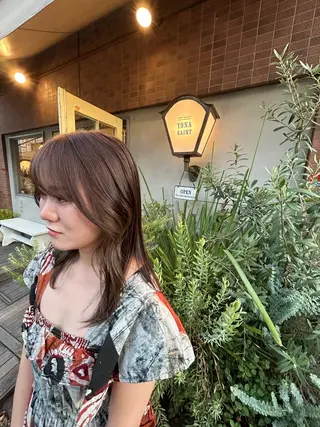 セミロング カラー Masaki ブリーチカラーのヘアスタイル