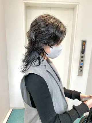 ミディアム ユヅキ ハイライトモデル募集のヘアスタイル