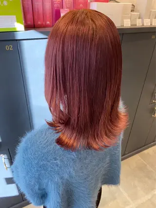 セミロング カラー 飯田 真季のヘアスタイル