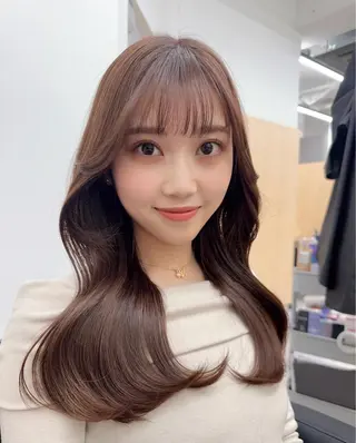 セミロング カラー ヘアアレンジ モテ髪💛美髪矯正 ✨艶髪特化🫧山根のヘアスタイル