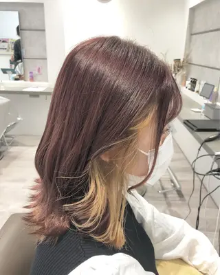 ミディアム カラー MignonS 仙幸 大輔のヘアスタイル