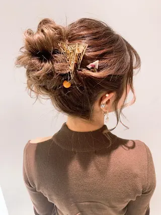 セミロング ヘアアレンジ 🦖鶴岡香純🦖 育休中のヘアスタイル