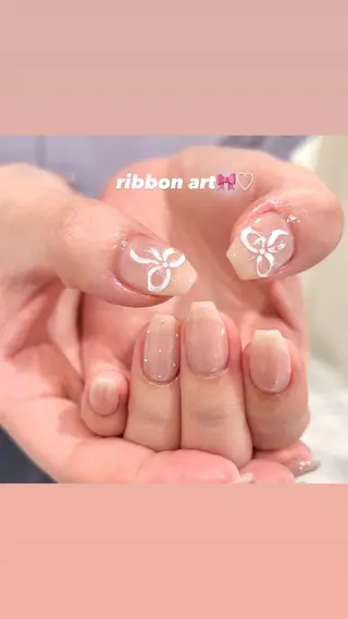 ネイル 🎀チーク/ちゅるん 🫧chisa🎀のネイルデザイン