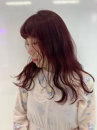 ロング カラー ハッシュカット/ハイ トーン/MANAMIのヘアスタイル
