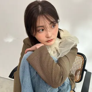 ミディアム レイヤーカット/ 透明感カラー🪽千優のヘアスタイル