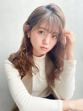 ロング カラー ヘアアレンジ パーマ ITbyALBUM 浦和店のヘアスタイル