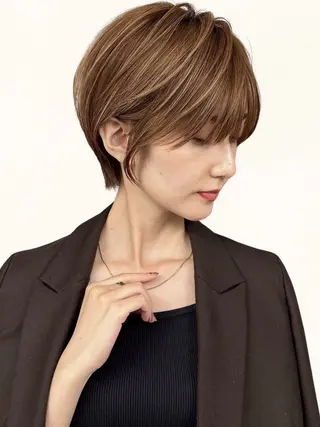 ショート カラー 山本　尚輝 🐶ハイライト🐶のヘアスタイル