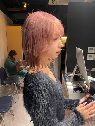 ミディアム カラー 🦋ハイトーンボブ ショート🦋トシキのヘアスタイル