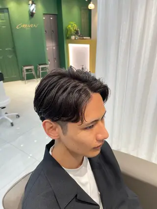 パーマ 【木場✂️理容室】 メンズ清潔感カットのヘアスタイル