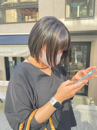 ショート カラー ヘアアレンジ GRAND OMOTESANDOのヘアスタイル