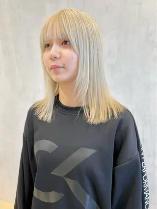 ミディアム カラー メンズパーマ/フェ ザーパーマ/古川晴輝のヘアスタイル