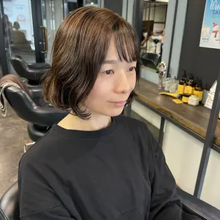 ミディアム カラー 💘 艶モテ/丁寧 カット💘rina.のヘアスタイル