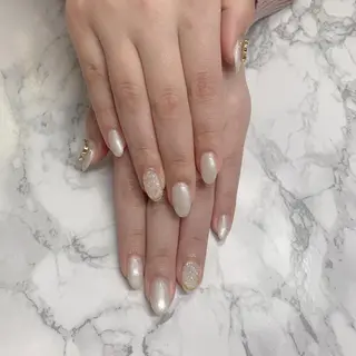 ネイル はな💎ネイル ワンホン、長さ出しのネイルデザイン