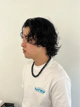 ミディアム カラー パーマ ヘアアレンジ メンズ 💎髪質改善特化💎 RUITOのヘアスタイル