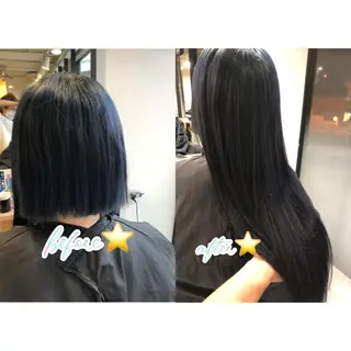 ロング ヘアアレンジ 下妻 カラーエクステ難波のヘアスタイル