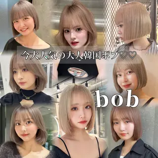 ミディアム ハイトーン特化🤍/ 韓国ボブ / ハルナのヘアスタイル