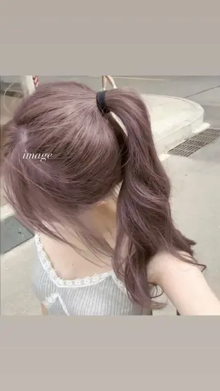 ロング 淡色ラベンダー♡ ニーナ🎀🦙のヘアスタイル