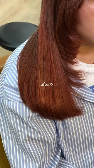 ロング カラー MAHIRU🤍 艶髪・ストレート🫧のヘアスタイル