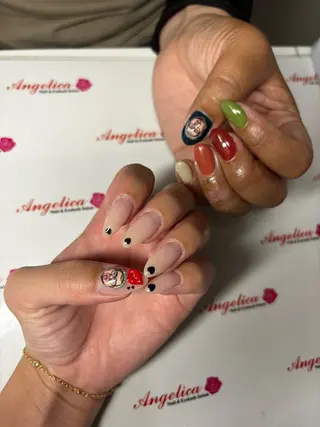 ミディアム Angelica ネイリストのネイルデザイン