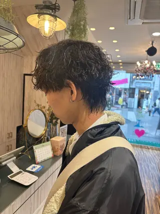 ショート パーマ メンズ EARTH 寺本尚生のヘアスタイル