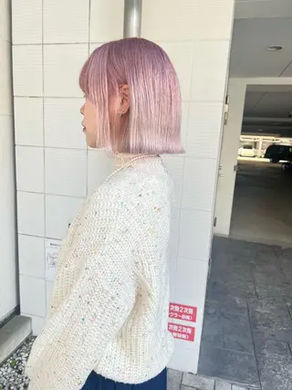 ミディアム カラー ヘアアレンジ ツガミ リナのヘアスタイル
