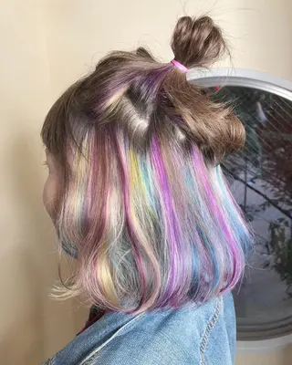 ロング カラー パーマ 上霜 菜月のヘアスタイル